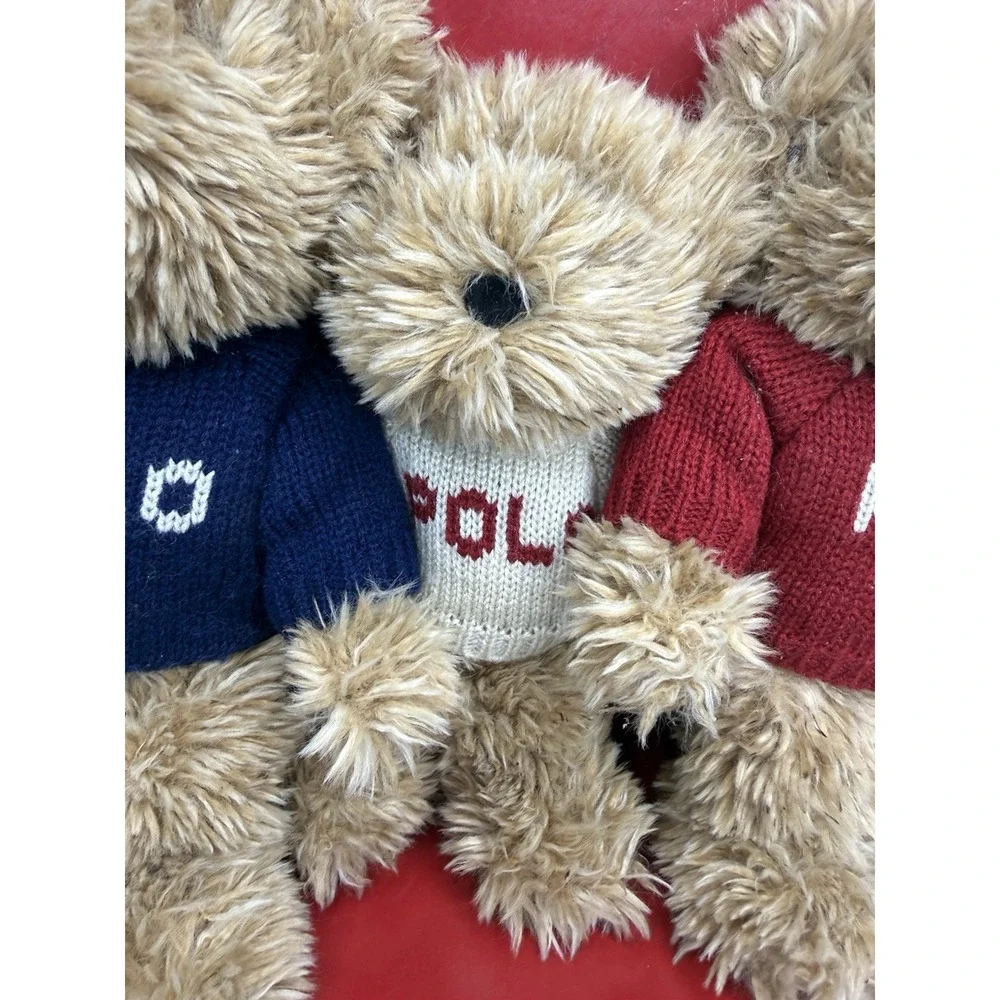 VTG 2002 Ralph Lauren POLO Plush The Bears That Care Red White Blue Sweaters